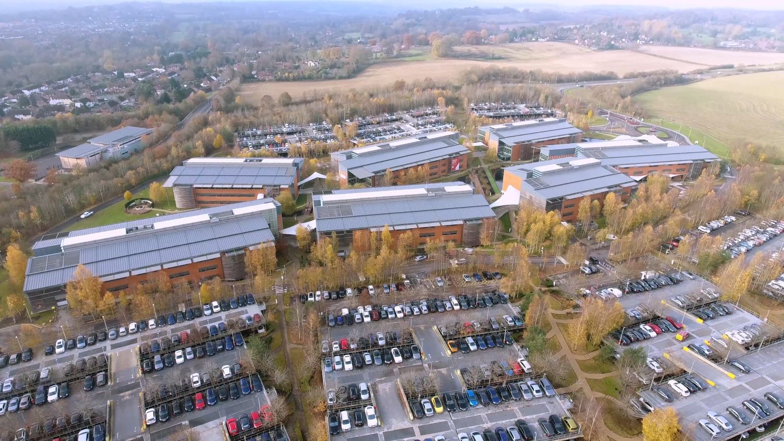 Vodafone campus Newbury Ariel view