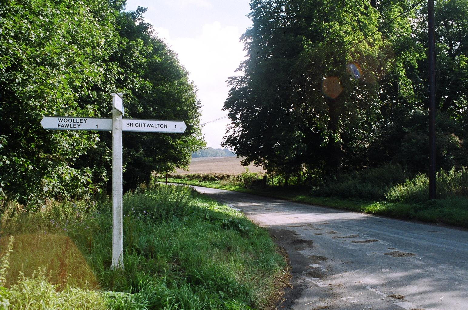 Road signs in village road